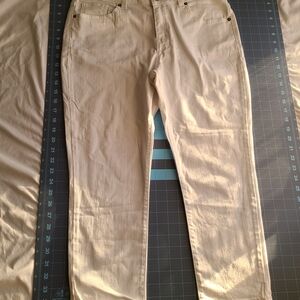 Womens Micharl Kors Cropped White Pants Size 8 Versatile Nautical Beachy Coastal